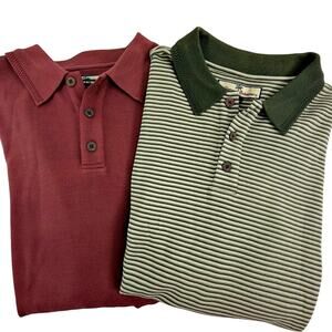 Tommy Bahama Silk Cotton Blend Polos Stripe Solid Shirts Golf